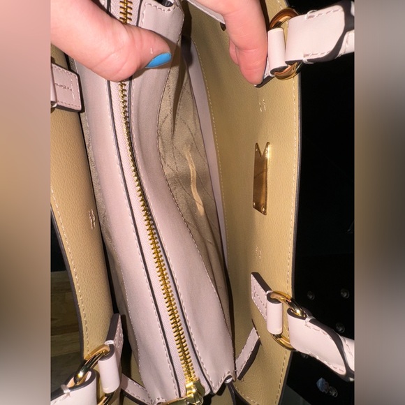 Michael Kors Reed Large Leather Belted Satchel- Powder Blush - Picture 11 of 11